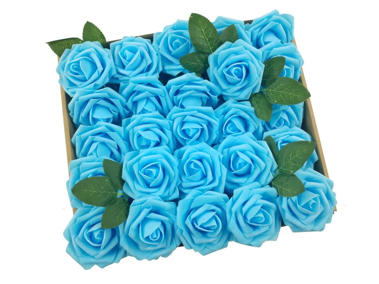 25pcs Artificial Flowers Real Looking Foam Roses Decoration DIY